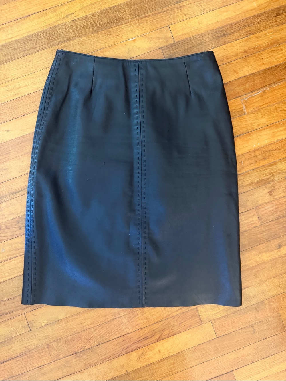 Vintage Black Leather Skirt